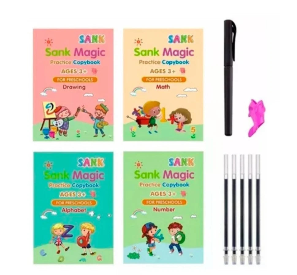 MagicPen Kids - Escribe, practica y repite: Set Cuadernos Magic Caligrafía Montessori