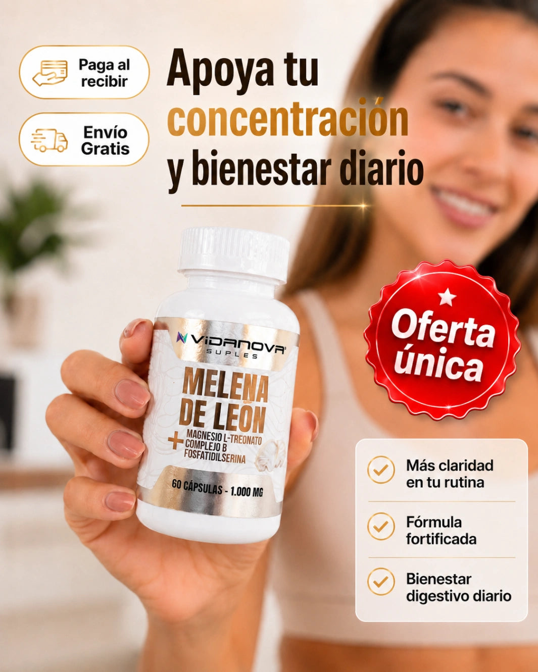 Melena de León Fortificada para tu rutina diaria