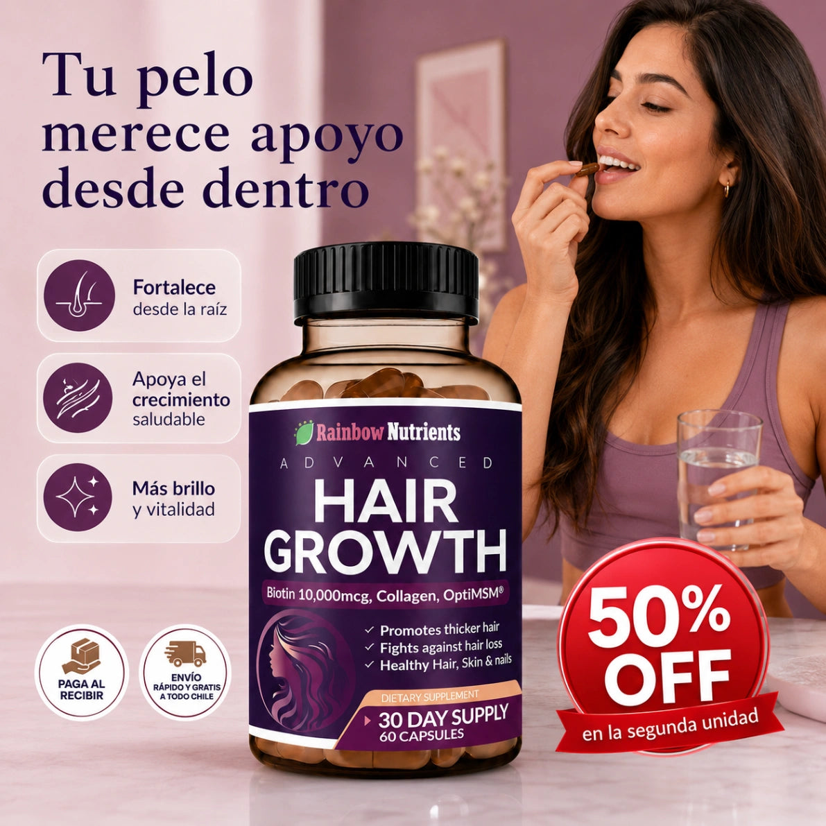HairVita - Apoyo diario para tu cabello HAIR GROWTH - TRATAMIENTO CAPILAR