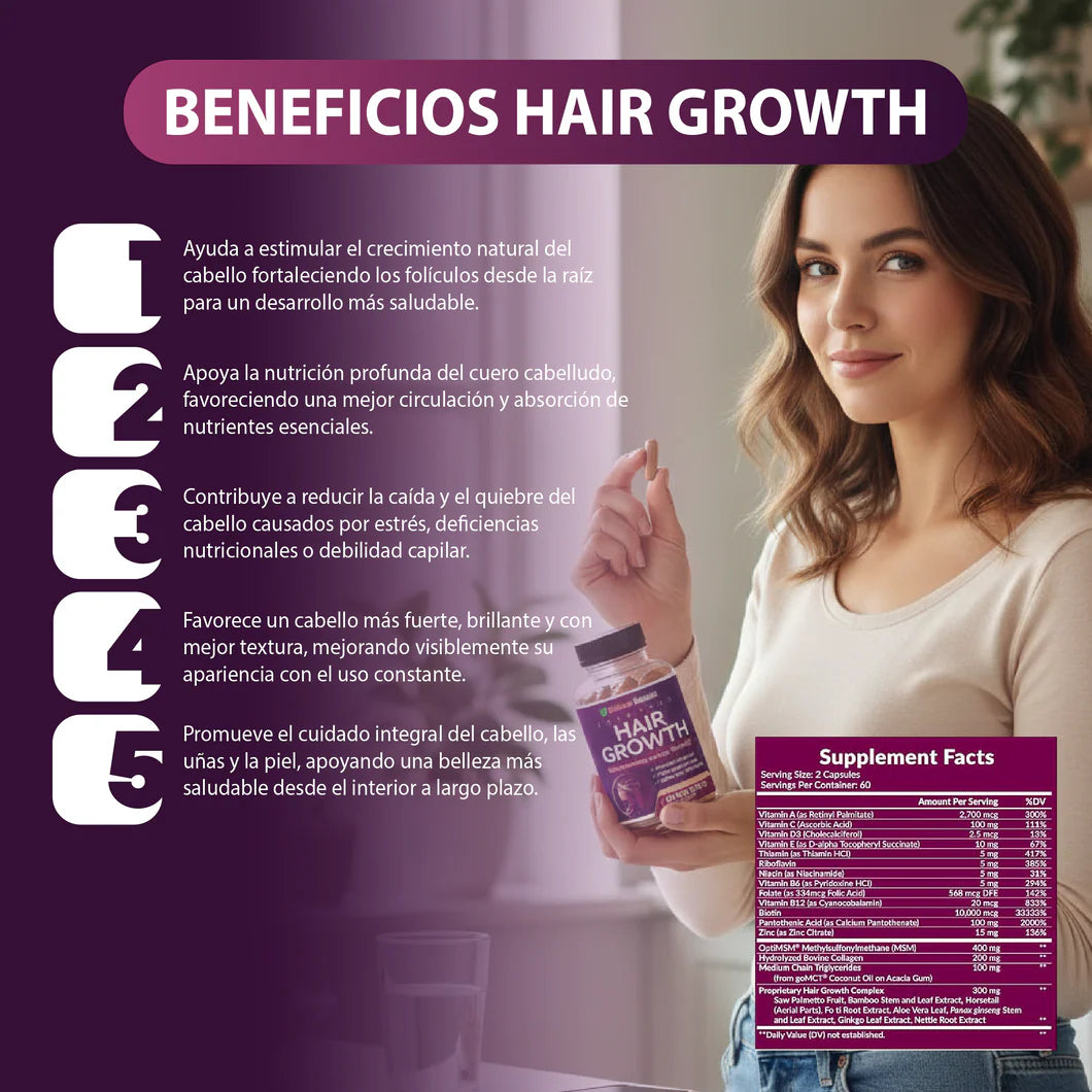 HairVita - Apoyo diario para tu cabello HAIR GROWTH - TRATAMIENTO CAPILAR