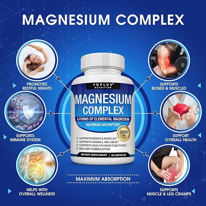 Magnesio Suplemento 8 Elemental 1000mg