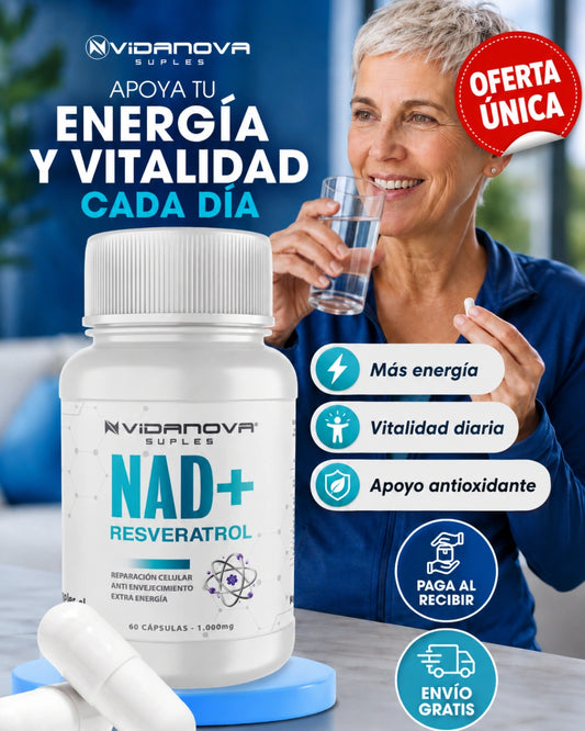 NAD+ Resveratrol - Apoya tu bienestar celular
