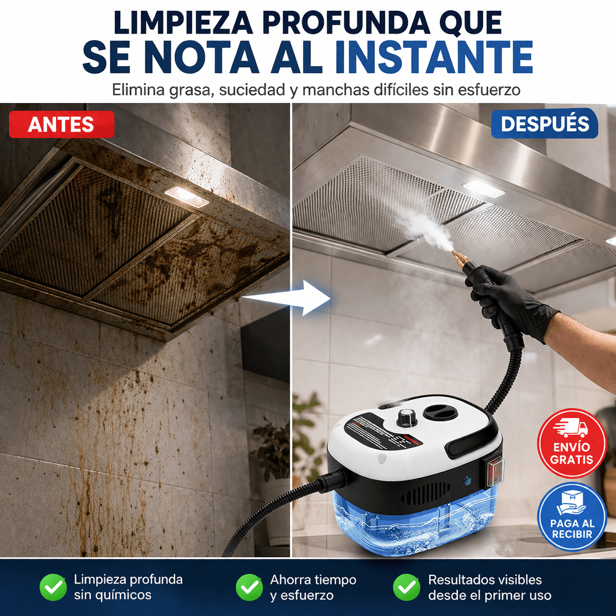 Vapormax Pro: Limpiador a Vapor Portátil de Alta Presión 2500w