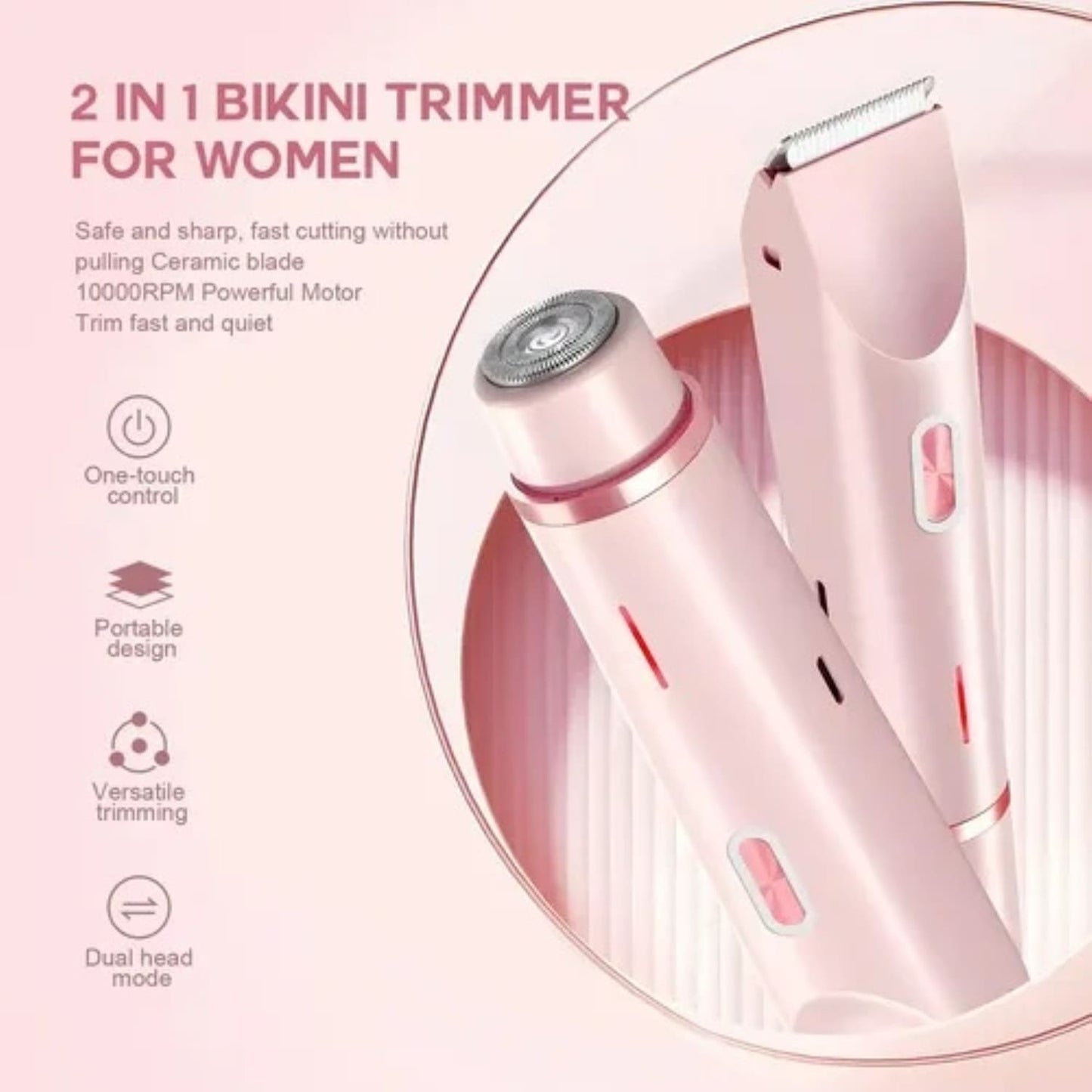 Depiladora Bikini 2 en 1 Sin Irritación