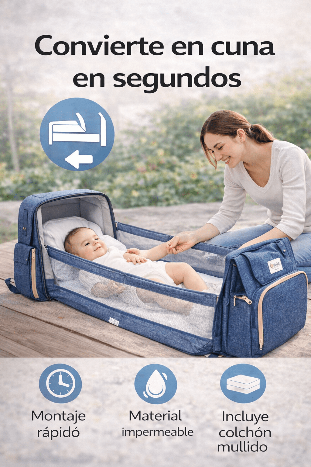 X - Mochila mudador 2 en 1